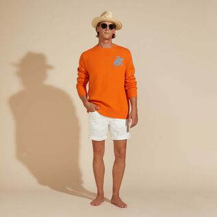 Men 5-Pockets Bermuda Shorts Resin Print Ronde des Tortues Off white details view 1