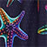 Mono de viscosa con estampado Disco Stars para niña Azul marino 