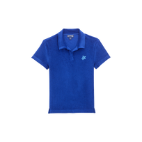 Boys Terry Polo Embroidered Turtle Marrakech front view