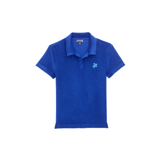 Boys Terry Polo Embroidered Turtle Marrakech front view