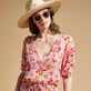 Women Short Dress Iris Lace- Vilebrequin x Poupette St Barth Shocking pink detalles vista 3
