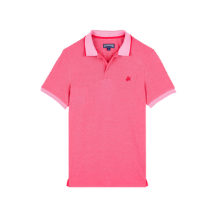 Men Organic Cotton Polo Shirt Solid Petunia front view