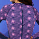 Mujer Una pieza Estampado - Bañador de una sola pieza y manga larga con protección solar y estampado Hypno Shell para mujer, Azul marino detalles vista 1