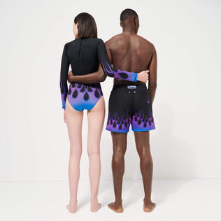 Costume da bagno uomo Hot Rod 360° - Vilebrequin x Sylvie Fleury Nero dettagli vista 5