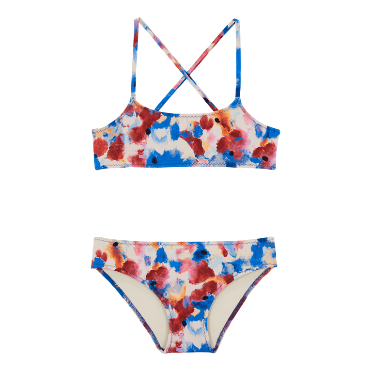 Costume Due Pezzi Bambina Flowers In The Sky - Costume Da Bagno - Galac - Blu