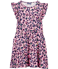 Vestido con estampado Turtles Leopard para niña Caramelo vista frontal