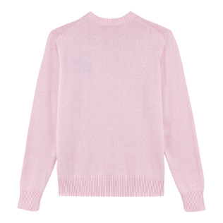 Men Cotton and Cashmere Crewneck Sweater Turtle Pink back view