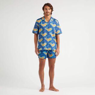 男士 Bathymétrie des Oceans St Barth 亚麻保龄球衫 Palace 正面穿戴视图