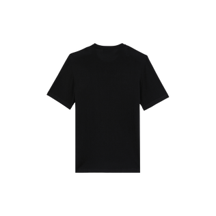 Camiseta de algodón con estampado Jacquard Turtle para hombre Negro vista trasera