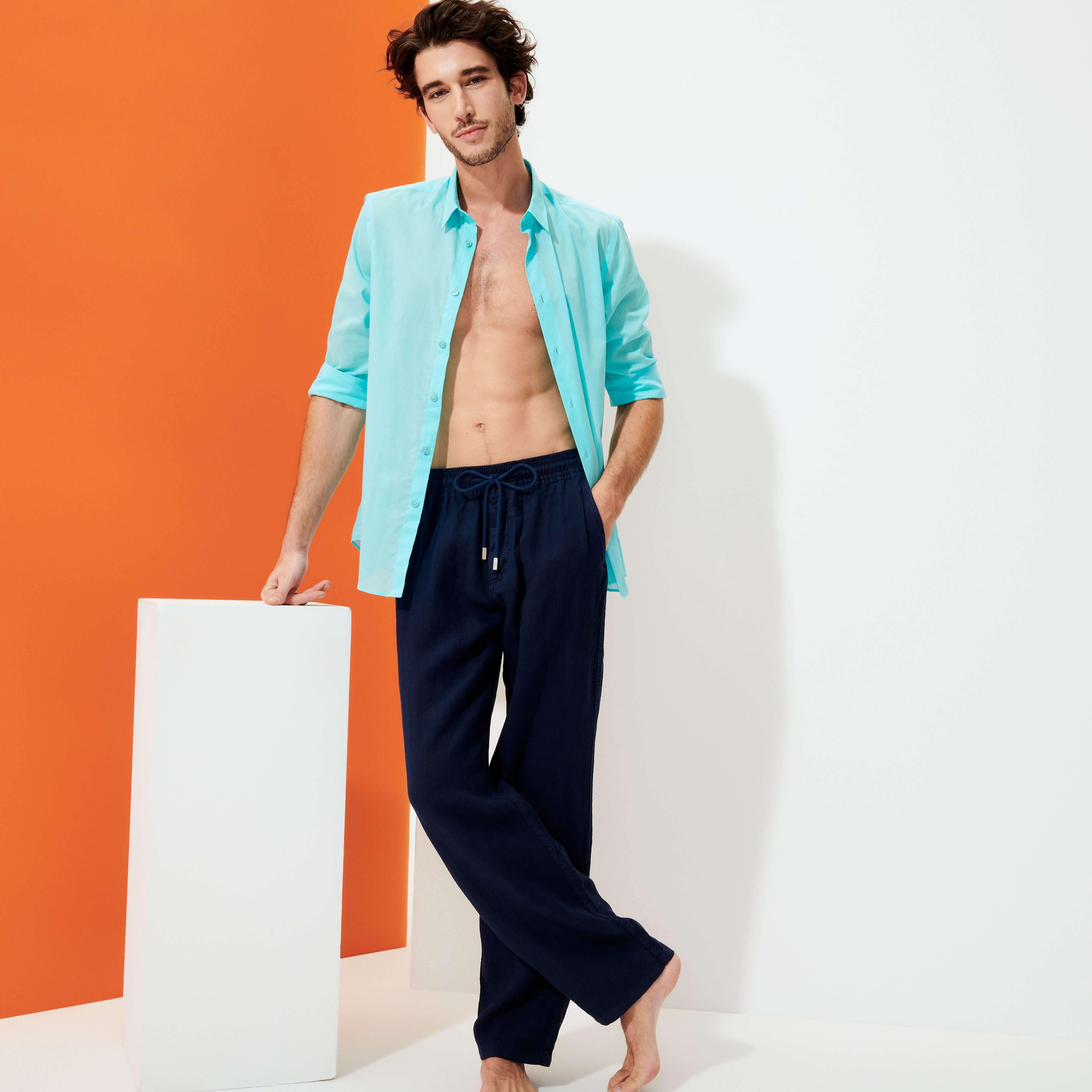 Pantalones en sales lino para hombre