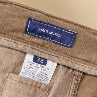 Men Tencel Cotton Bermuda Shorts Solid Hazelnut details view 3