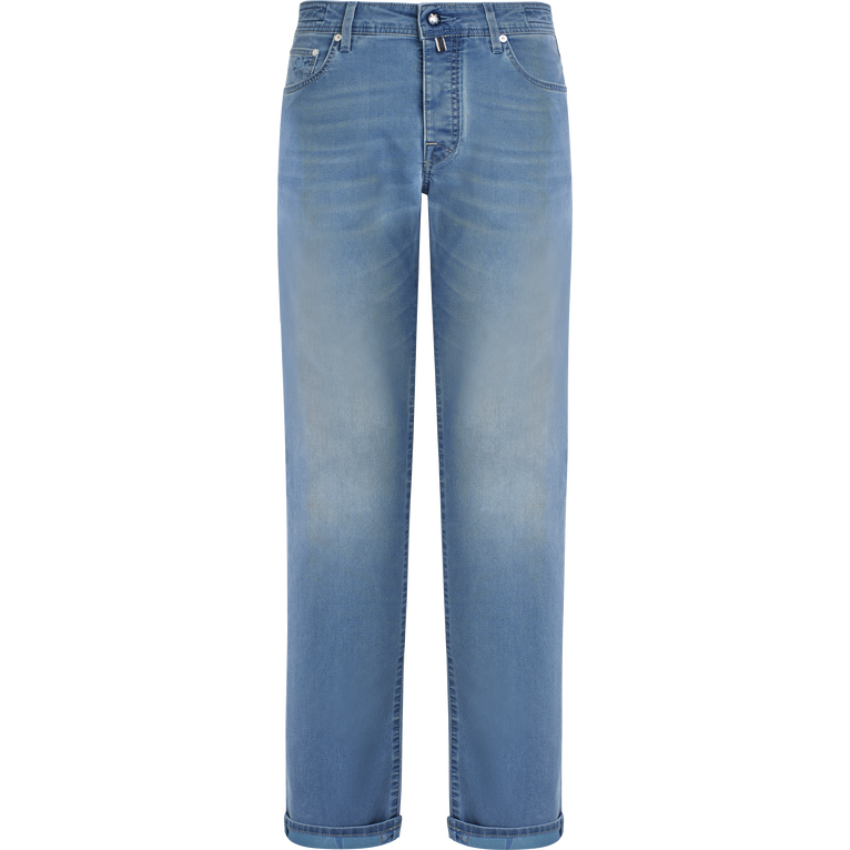 Jeans 5 Poches Homme Tropical Turtles - Gbetta18 - Bleu