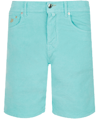 Bermudashorts aus Cord im 5-Taschen-Design für Herren Lagune Vorderansicht