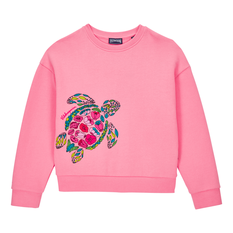 Girls Crewneck Sweatshirt Provencal Turtles - Galapa - Pink