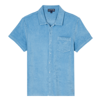 Men Terry Bowling Shirt Solid Mineral Dye Source front view