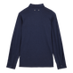 Camicia uomo in Jersey Tencel a tinta unita Blu marine vista posteriore