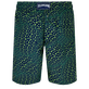 Bañador elástico largo con estampado Te Mana O Te Moana para hombre Azul marino vista trasera
