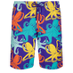 Costume da bagno uomo elasticizzato lungo Octopussy Purple blue vista frontale
