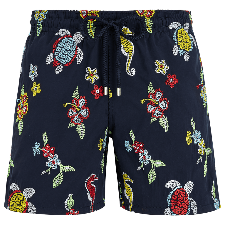 Men Swim Shorts Embroidered Mosaïque - Limited Edition - Swimming Trunk - Mistral - Blue - Size L - Vilebrequin