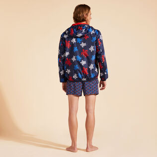 Men Reversible Windbreaker Micro Rondes des Tortues Poppy red details view 3