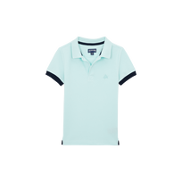 男童纯色有机棉 Polo 衫 Pacific 正面图