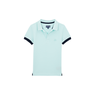 男童纯色有机棉 Polo 衫 Pacific 正面图