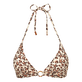 Turtle Leopard Neckholder-Bikinioberteil für Damen Straw Vorderansicht