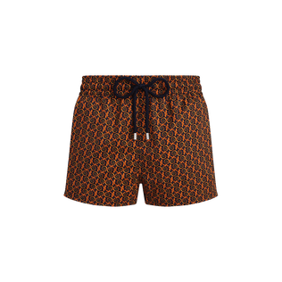 Kurze Graphic Wrinkles Badeshorts für Herren Marineblau Vorderansicht