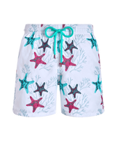 Costume da bagno uomo ricamato Glow Stars - Edizione limitata Bianco vista frontale