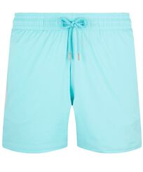 Men Stretch classic Solid - Men Stretch Swim Trunks Solid, Lagoon front view