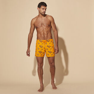 Men Swim Shorts Embroidered Vatel - Limited Edition Carrot front worn view
