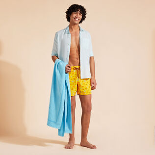Men Swim Shorts Embroidered Ronde des Tortues - Limited Edition Corn 细节视图1