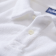 Boys Terry Polo Shirt Solid White details view 1