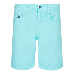 Bermuda uomo 5 tasche in raso di cotone Laguna vista frontale