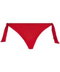 Women Side Tie Bikini Bottom Plumetis Moulin rouge front view