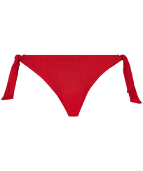 Slip bikini donna con laccetti laterali Plumetis Moulin rouge vista frontale
