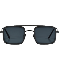 Lunettes de soleil bois de tulipier - VBQ x Shelter Noir vue de face
