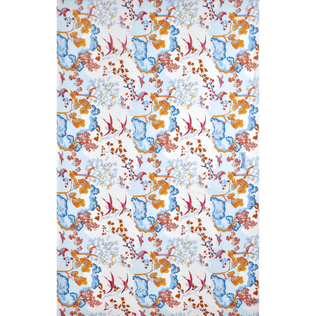 Cotton Voile Pareo Peaceful Trees White front view