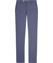 Men Chino Pants Micro Stripes Blue+white+red front view