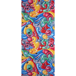 中性 Faces In Places 沙滩浴巾 - Vilebrequin x Kenny Scharf 合作款 Multicolor 正面图