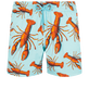 男款 Stretch classic 印制 - 男士 Lobster 弹力游泳短裤, Lagoon 正面图
