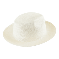 Natural Straw Panama Hat Solid Sand front view