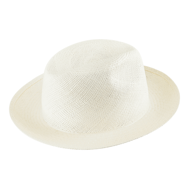 Cappello Unisex In Paglia Naturale Tinta Unita Panama - Berretto - Charming - Beige