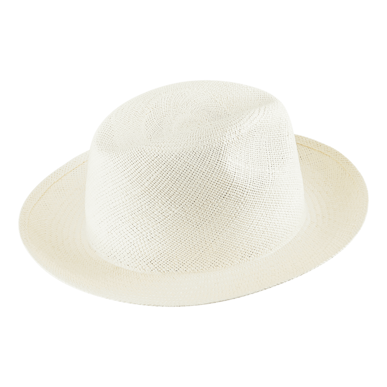 Unisex Natural Straw Panama Hat Solid - Charming - Beige - Size M - Vilebrequin