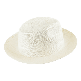 Unisex Natural Straw Panama Hat Solid Sand front view