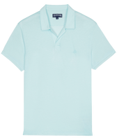 Men Tencel Polo Shirt Solid Thalassa front view