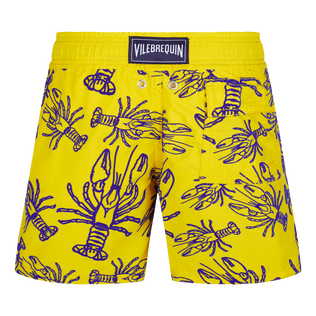 Boys Swim Shorts Lobster Flocked Mimosa back view