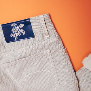 Men Others Printed - Men 5-Pockets printed Denim Pants Micro Dot, Caviar details view 1