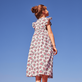 Langes Provencal Turtle Kleid für Mädchen Weiss Details Ansicht 2