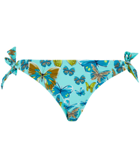 Women Classic brief Printed - Women Bikini Bottom Mini Brief to be tied Butterflies, Lagoon front view